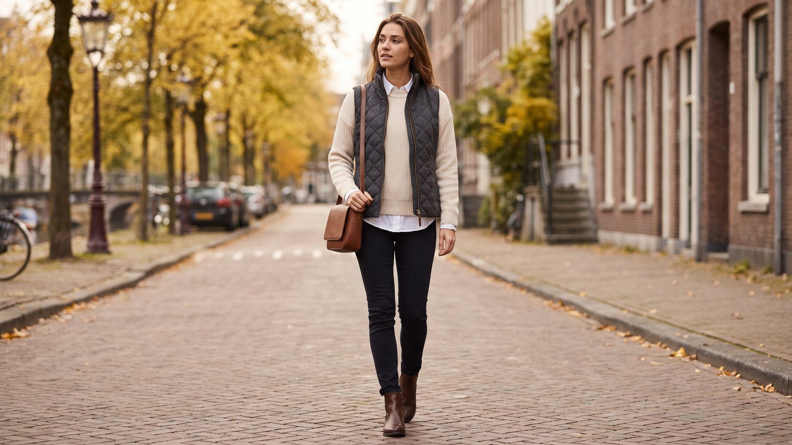 Hoe combineer je een damesgilet met rits?