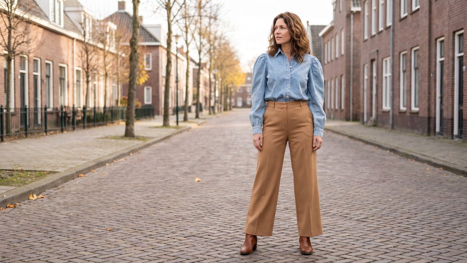 Zo combineer je een spijkerblouse met pofmouwen