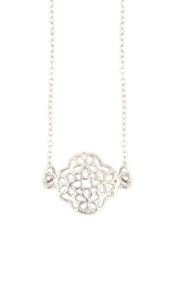 Metal Clover Necklace Zilver – shoparchief, foto 1