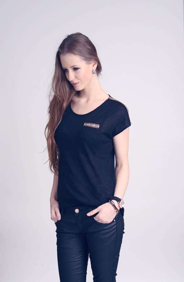 Pocket Aztec Top Black – shoparchief, foto 2