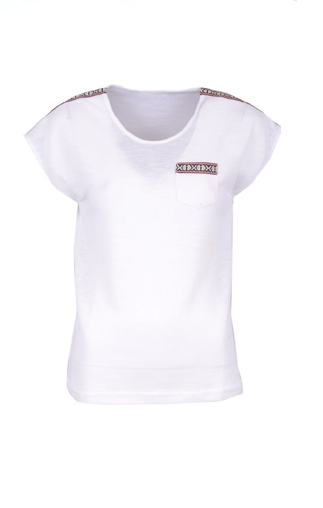 Pocket Aztec Top White – shoparchief, foto 1