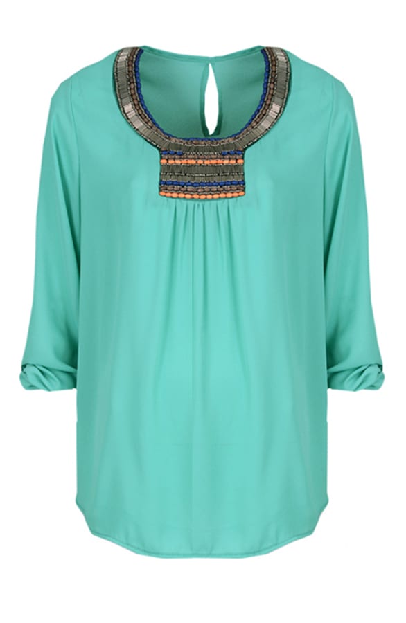 Majestic Blouse Turquoise – shoparchief, foto 1