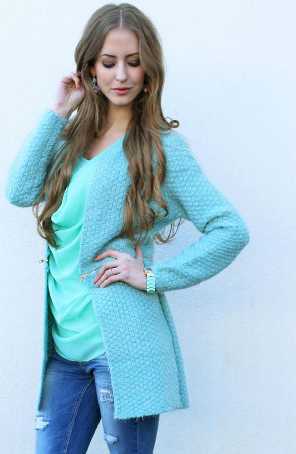 Divide Me Mint Cardigan – shoparchief, foto 3
