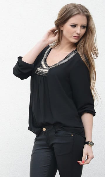 Majestic Blouse Black – shoparchief, foto 2