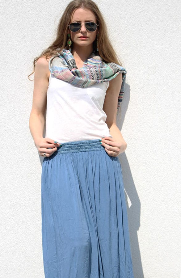 Maxi Rok Blue Denim – shoparchief, foto 3