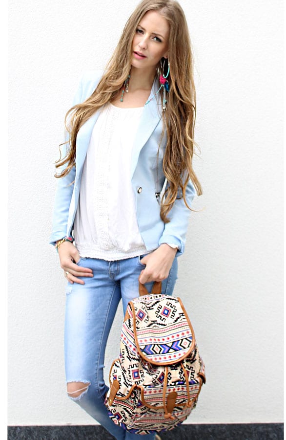 Zipped Jacket Blue – shoparchief, foto 3