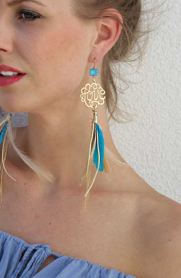 Oorbellen Bohemian Feather – shoparchief, foto 2