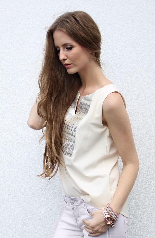 Mademoiselle top beige – shoparchief, foto 2