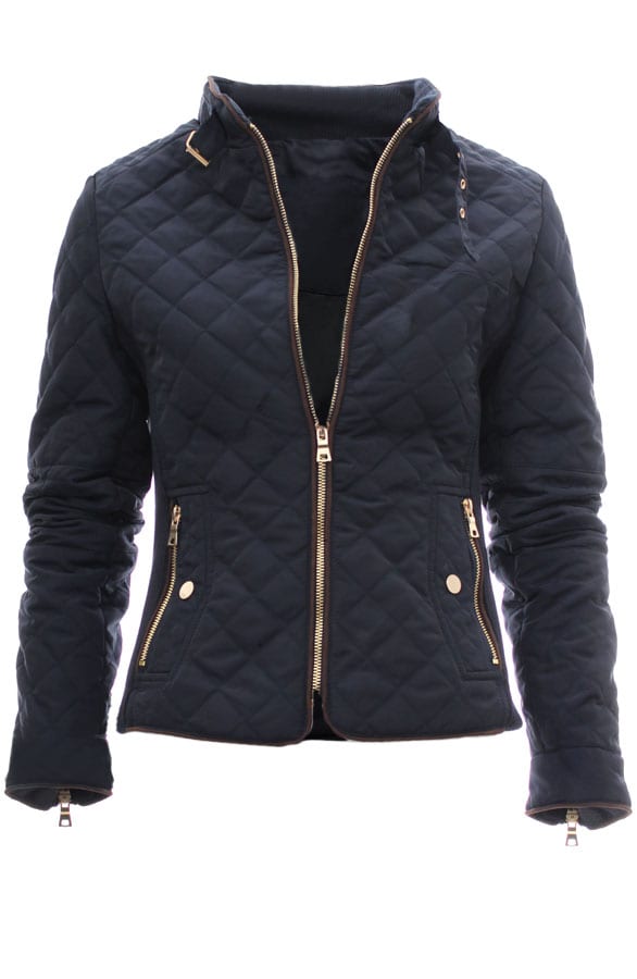 Quilted Jacket Navy – shoparchief, foto 1