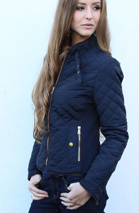 Quilted Jacket Navy – shoparchief, foto 3