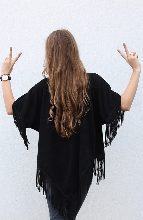 Kimono Fringes Black – shoparchief, foto 3