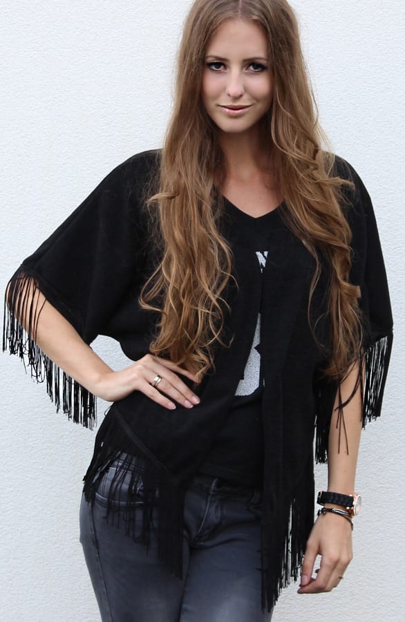 Kimono Fringes Black – shoparchief, foto 2