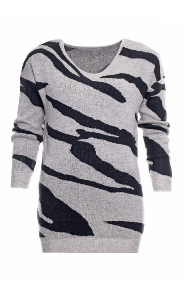 Zebra Sweater Grey – shoparchief, foto 1