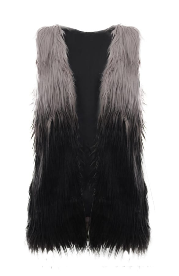 Dip Dye Fur Gilet – shoparchief, foto 1