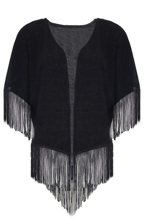 Kimono Fringes Black – shoparchief, foto 1