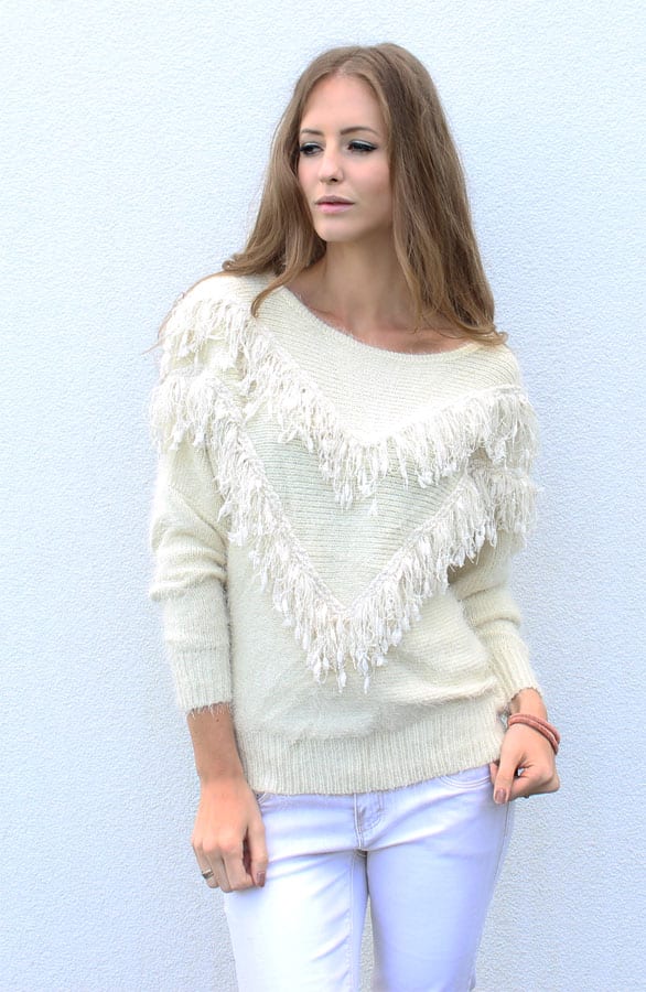 Bohemian Sweater Creme – shoparchief, foto 3