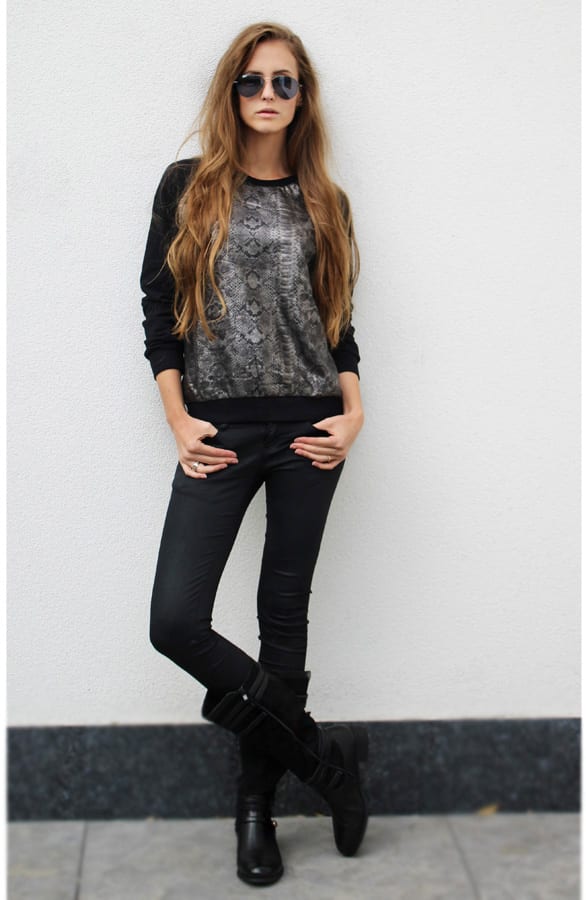 Metallic Snake Sweater – shoparchief, foto 3