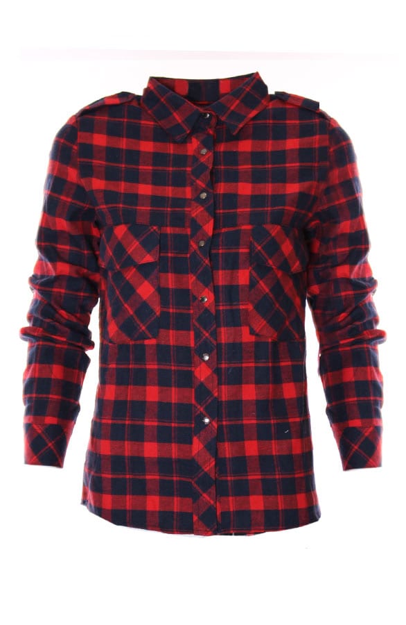 Quilted Blouse Red – shoparchief, foto 1