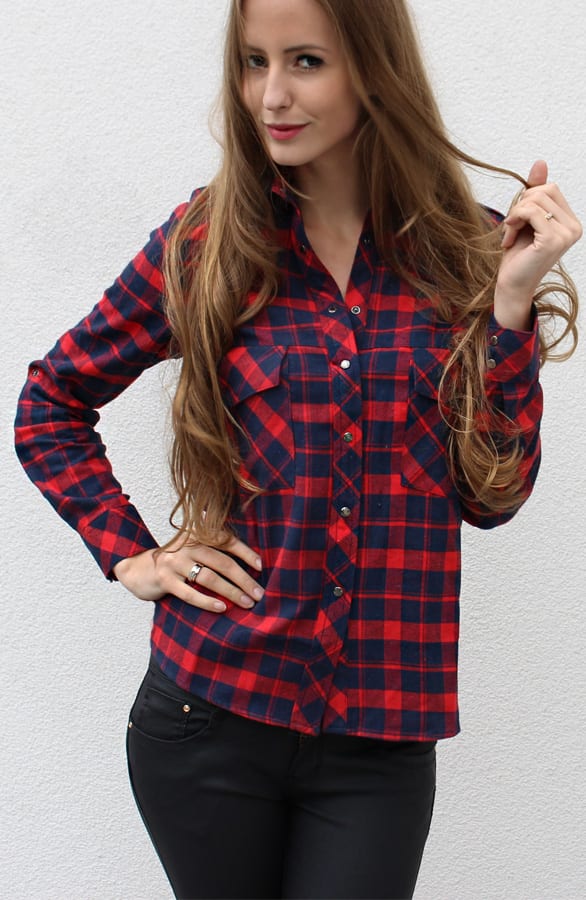 Quilted Blouse Red – shoparchief, foto 2