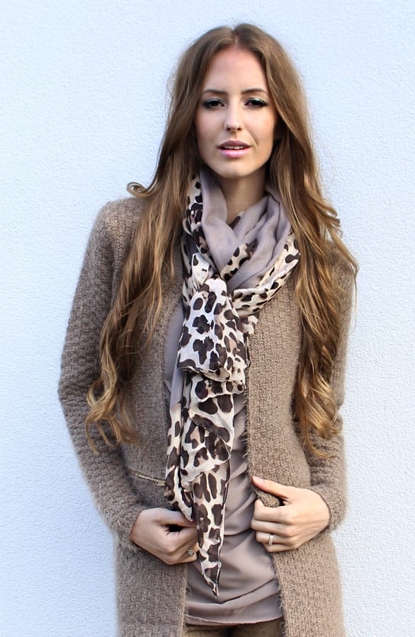 Panter Sjaal Taupe – shoparchief, foto 3