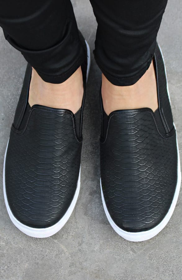 Snake Slip On Black – shoparchief, foto 2