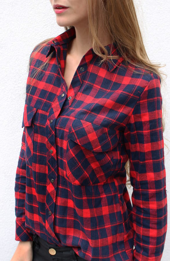 Quilted Blouse Red – shoparchief, foto 4