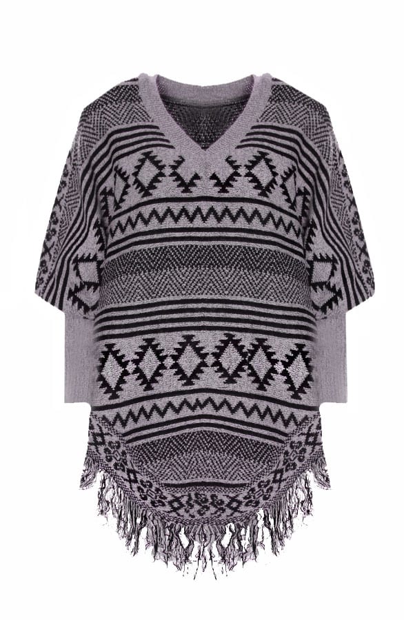 Aztec Poncho Grey – shoparchief, foto 1