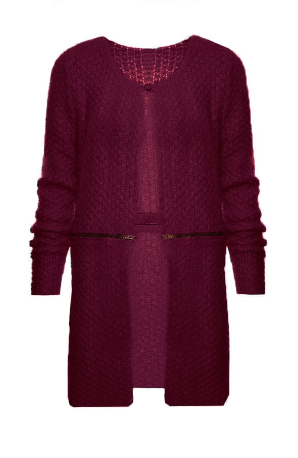Divide Me Cardigan Bordeaux – shoparchief, foto 1