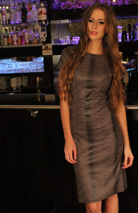 Snake Dress Taupe – shoparchief, foto 2
