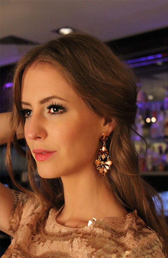 Crystal Oorbellen Peach – shoparchief, foto 2