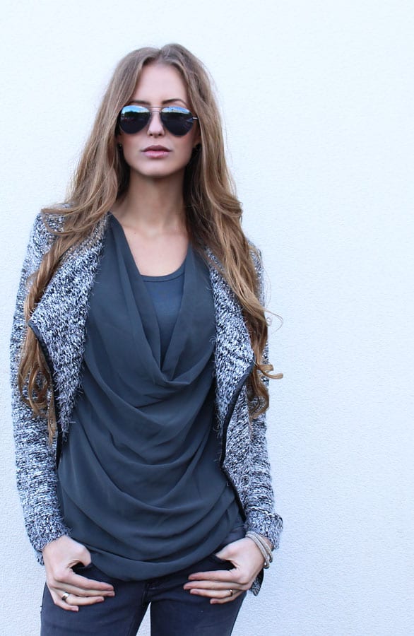 Vest Leather Coating Grey – shoparchief, foto 3