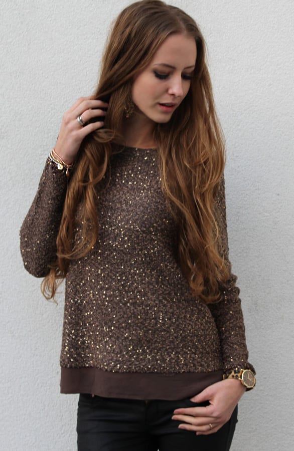 Sequin Sweater Bronze – shoparchief, foto 4