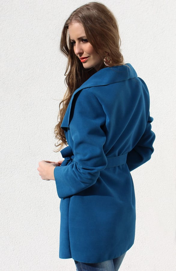 Short Dream Coat Petrol – shoparchief, foto 3