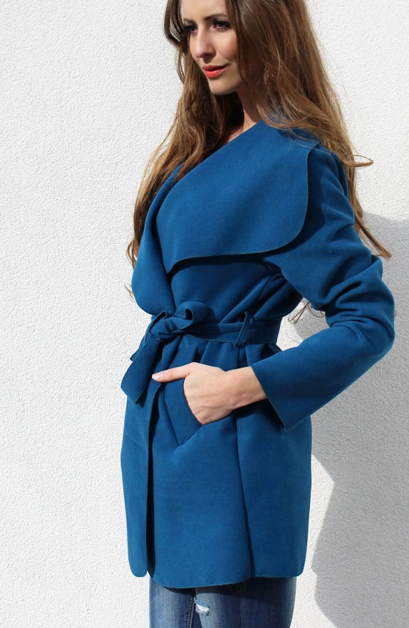 Short Dream Coat Petrol – shoparchief, foto 2