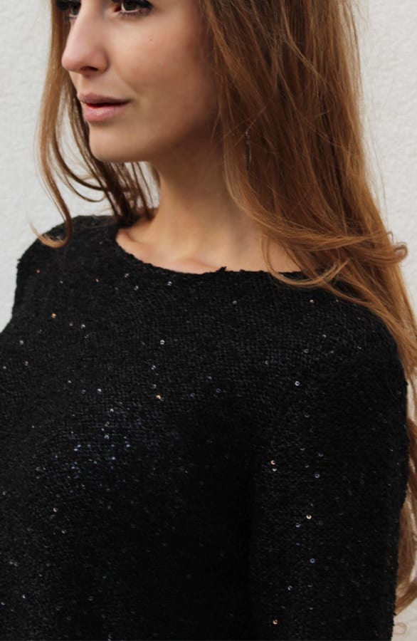 Sequin Sweater Black – shoparchief, foto 5