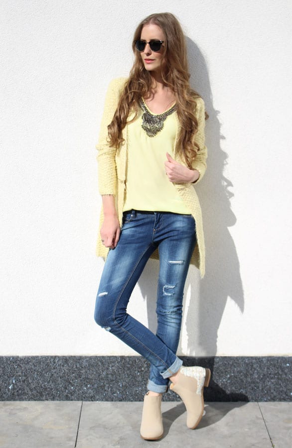 Divide Me Cardigan Yellow – shoparchief, foto 4