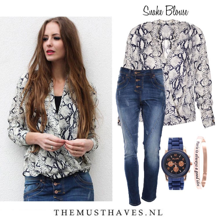 Slangenprint Blouse