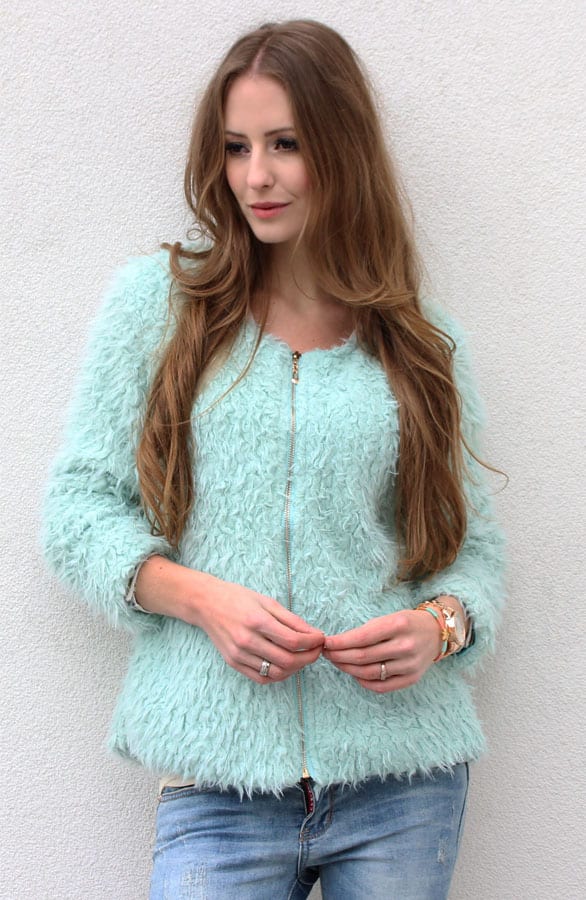Furry Jacket Mint – shoparchief, foto 3