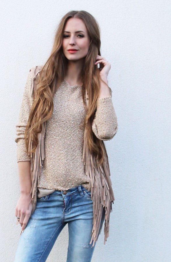 Sequin Sweater Gold – shoparchief, foto 5