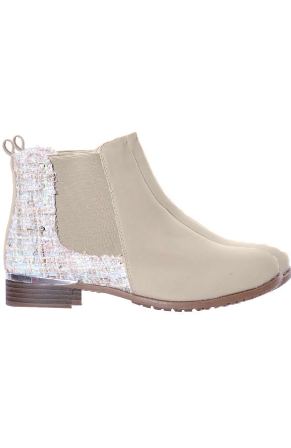 Musthave Tweed Boots Beige – shoparchief, foto 1