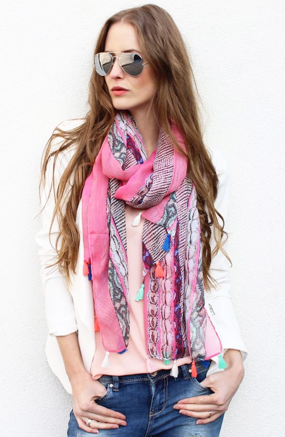 Coral Colorburst Sjaal – shoparchief, foto 2