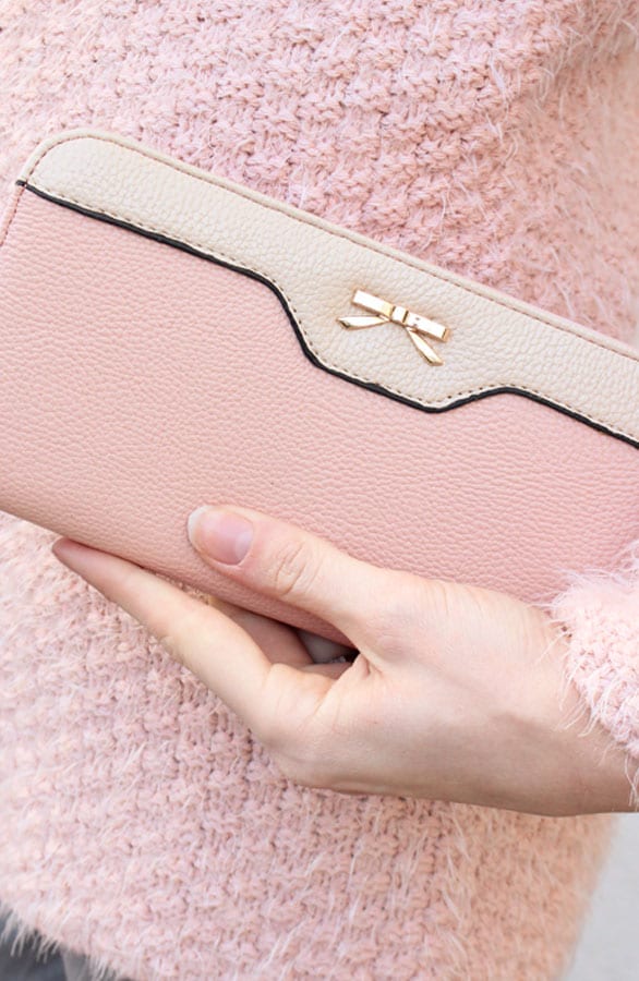 Cute Bow Wallet Pink – shoparchief, foto 2