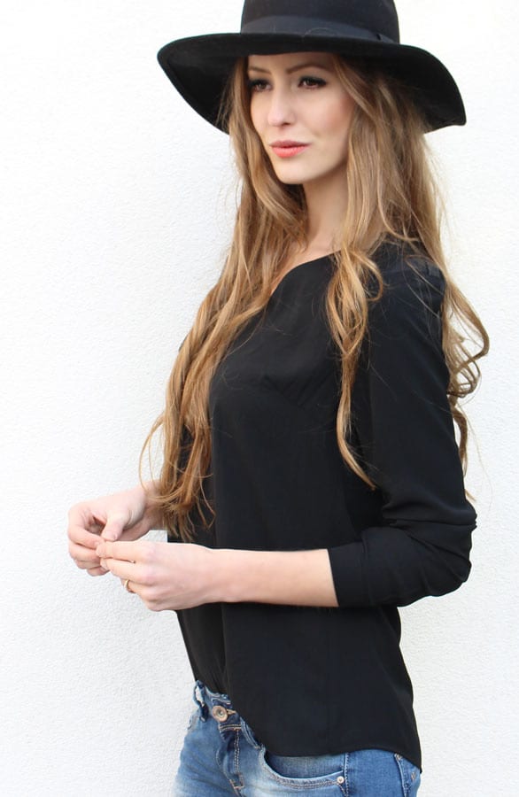 Coating Blouse Black – shoparchief, foto 4