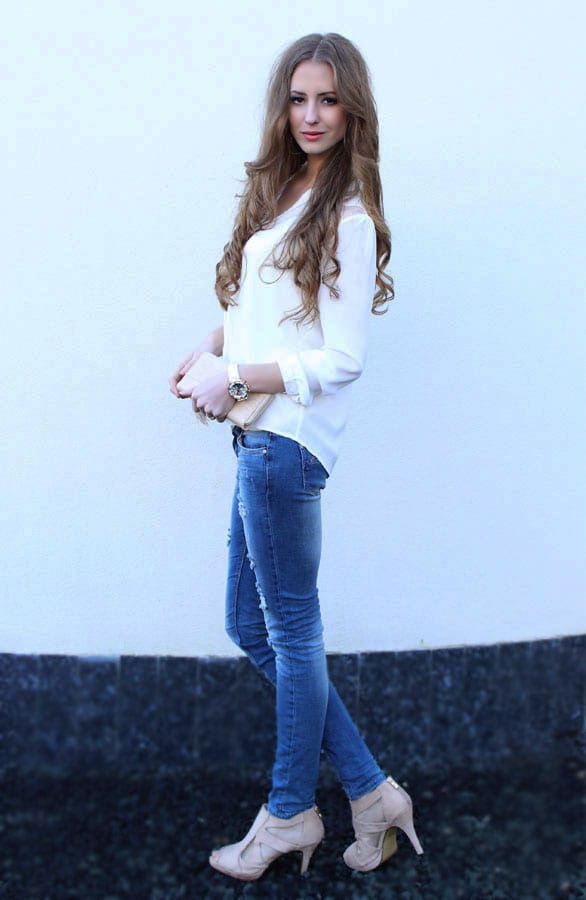 Rockabilly Blouse White – shoparchief, foto 5