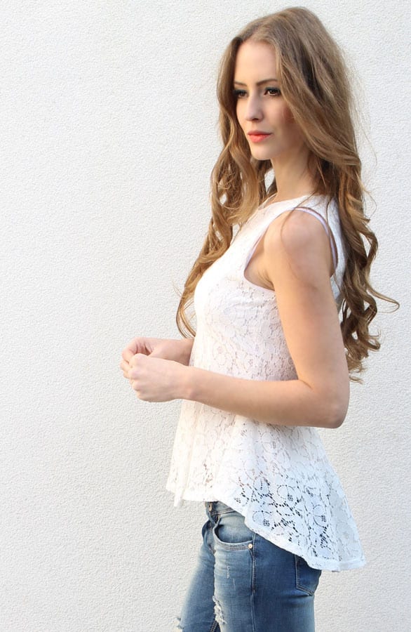 Lace Peplum Top – shoparchief, foto 2