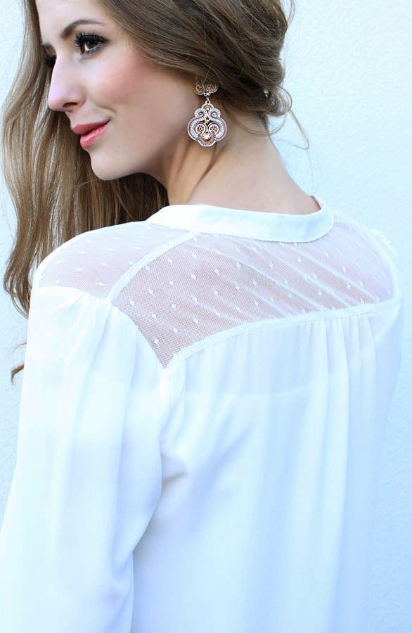Rockabilly Blouse White – shoparchief, foto 3