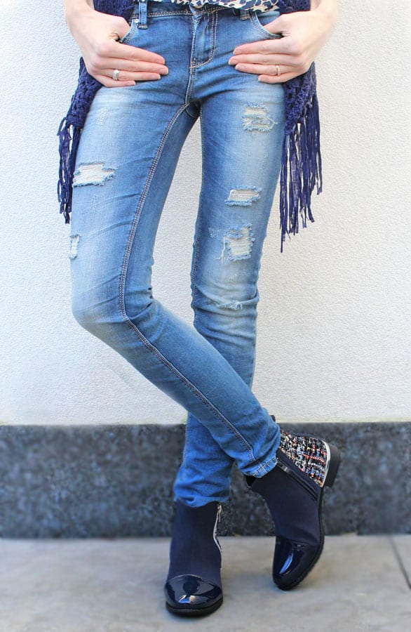 Musthave Tweed Boots Blue – shoparchief, foto 3