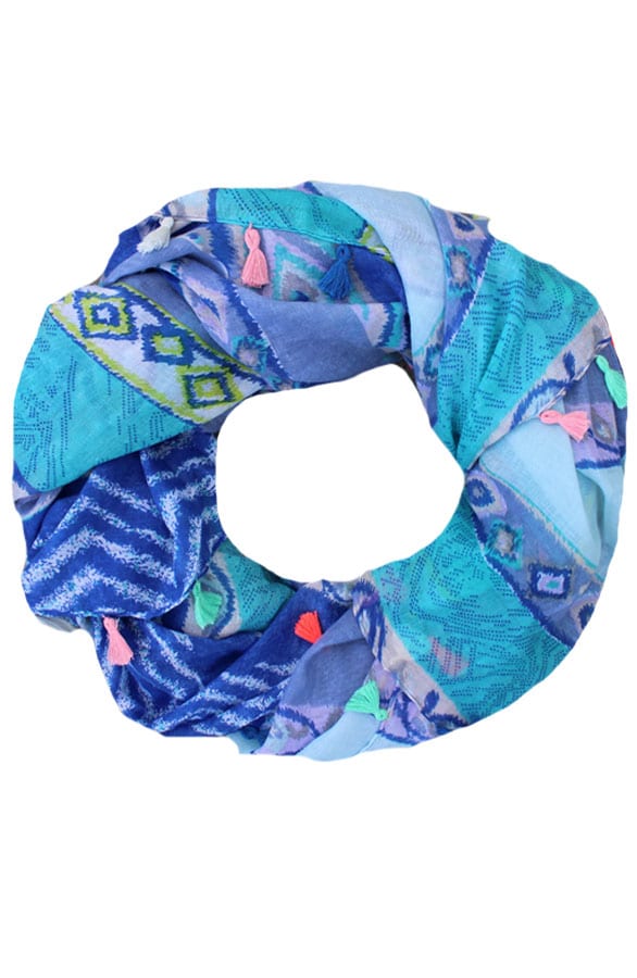Aztec Sjaal Tassel Petrol – shoparchief, foto 1