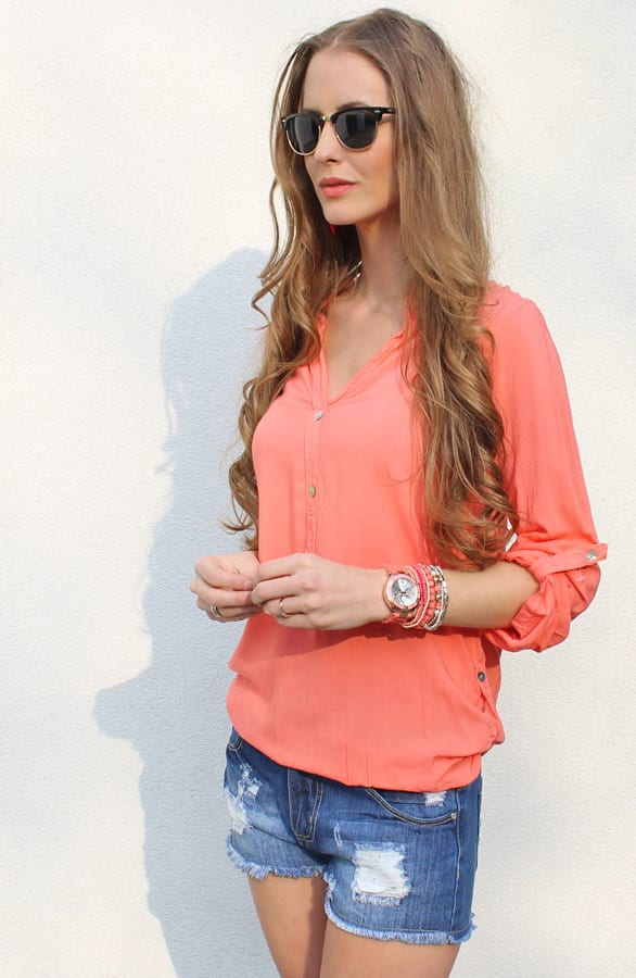 Ibiza Blouse Coral – shoparchief, foto 2