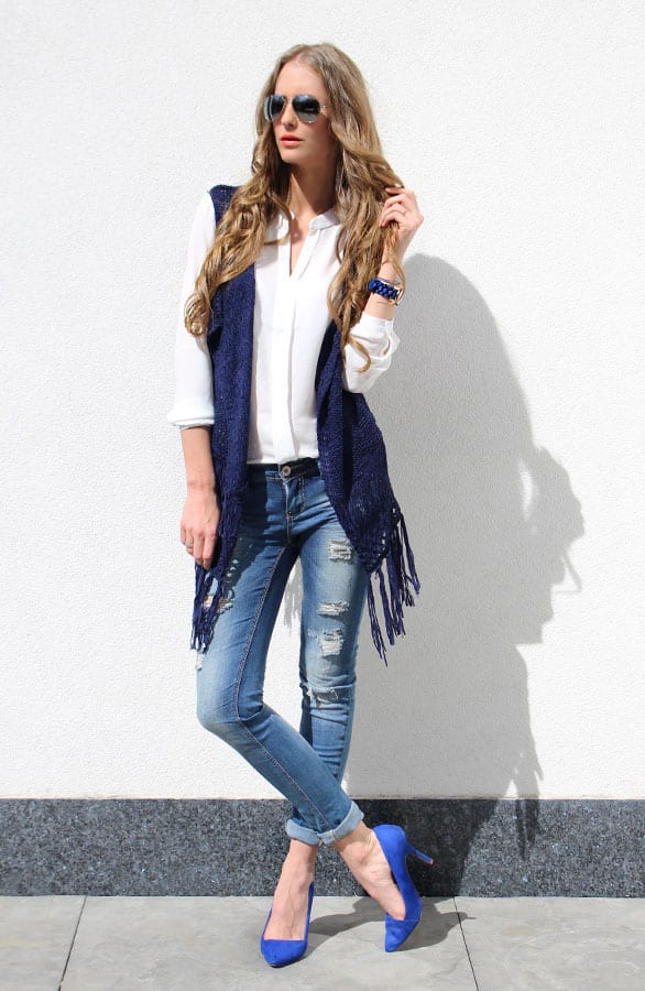 Franjes Gilet Pacha Blue – shoparchief, foto 3